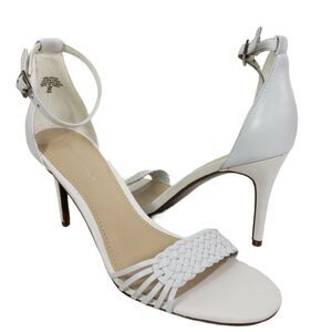 Marc Fisher Shoes Women's 10 White High Heel Dress SandalsAnkle Strap Blowout
